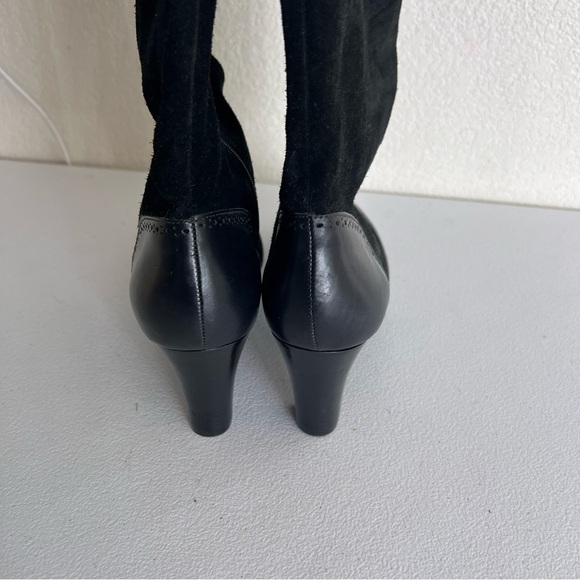 talbots tall black suede wing tip boots size 11 - Picture 3 of 6